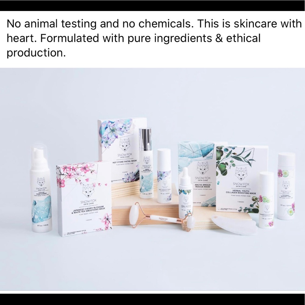 Snow Fox Skin Care herbal youth lotus tonic & oil